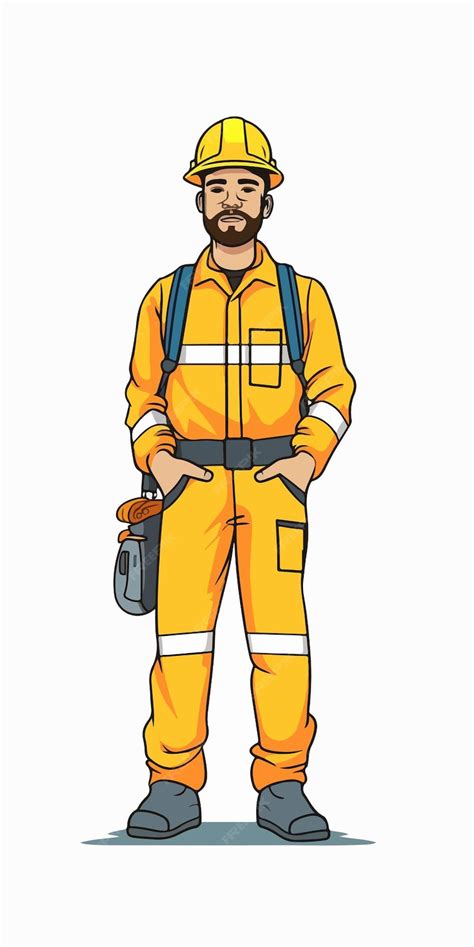 Premium Vector | A cartoon illustration of a construction worker