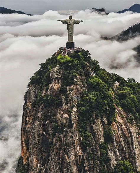 Christ The Redeemer Is A Statue Of Jesus Christ In Rio De Janeiro