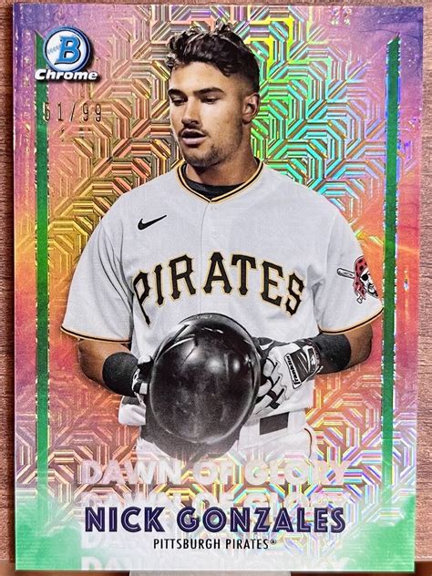 Bowman Chrome Dawn Of Glory Mega Green Refractor Nick Gonzales