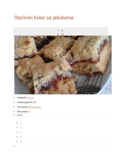 PDF Starinski kolač sa jabukama DOKUMEN TIPS