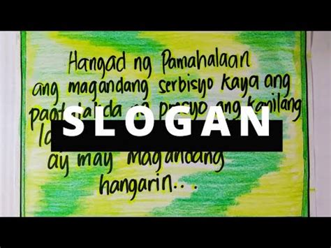 Part Ii Slogan Tungkol Sa Kahalagahan Ng Papel Na Ginagampanan Ng