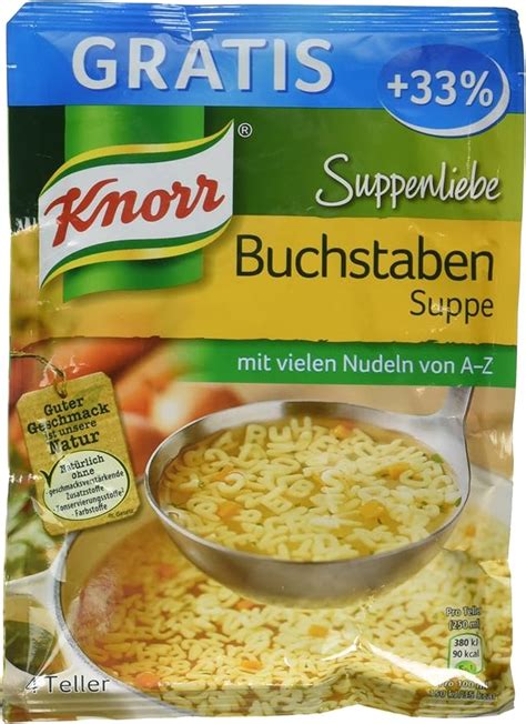 Knorr SL Alphabet Noddles Soup Buchstaben Suppe 1 Pc By Knorr