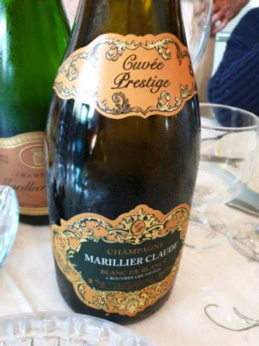 Marillier Claude Champagne Blanc De Blancs Cuvée Prestige Vivino US