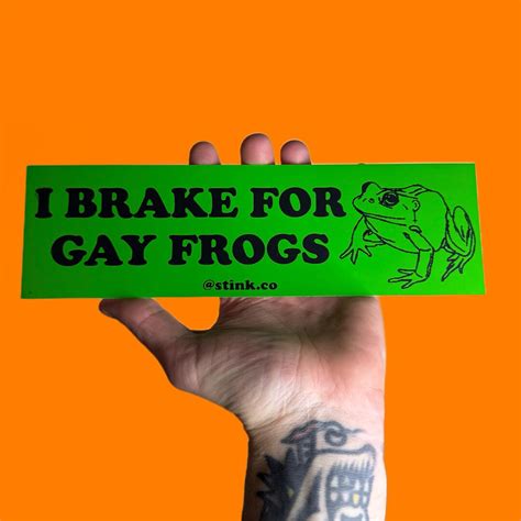 GAY FROGS Bumper Stickerfunny Gifts Novelty Screenprint Car Sticker