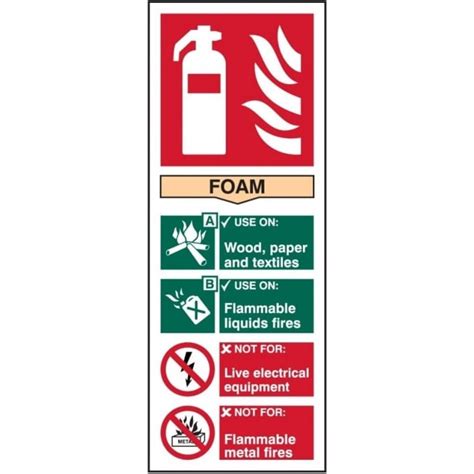 Foam Fire Extinguisher Sign