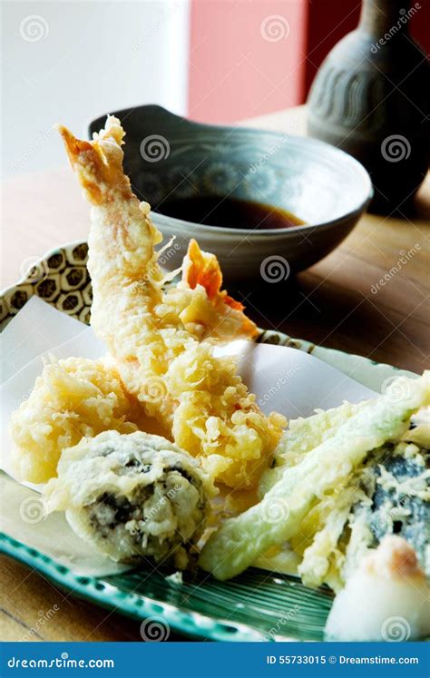 Tempura japanese food stock image. Image of white, table - 55733015