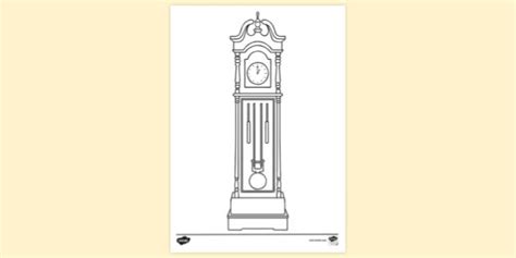 FREE! - The Grandfather Clock Colouring Sheet - Resources - Twinkl