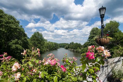 Walking The Beautiful Lake Lure Flowering Bridge In North Carolina