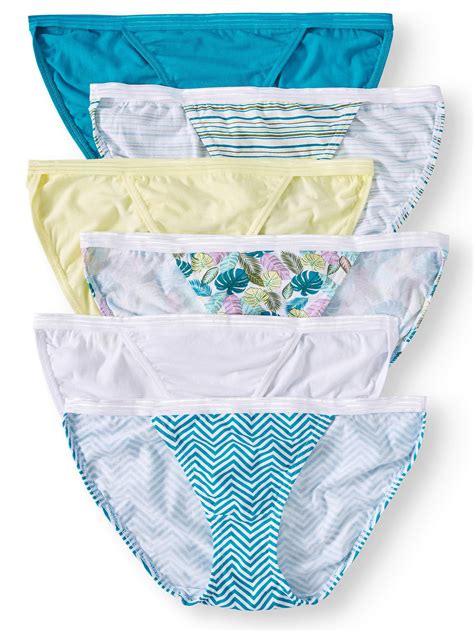 Secret Treasures Women S Cotton Stretch String Bikini Panties Pack