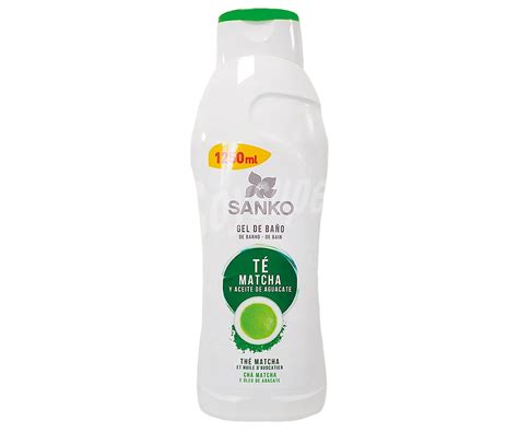 Sanko Gel para baño o ducha con extracto de té verde y aceite de