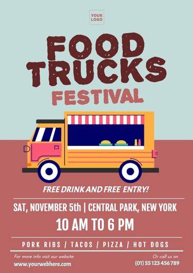 Food Truck Templates To Create Menus Flyers And Posters