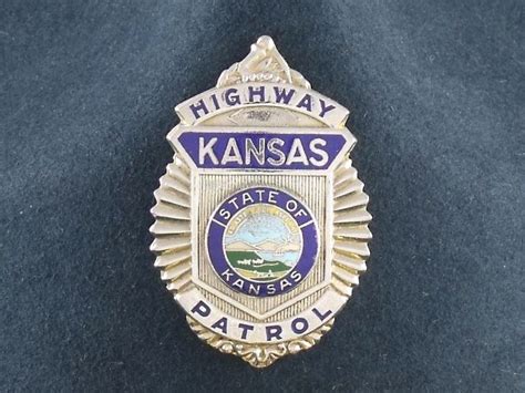 Kansas Highway Patrol Trooper Hat Badge Medallion Police Badge Star