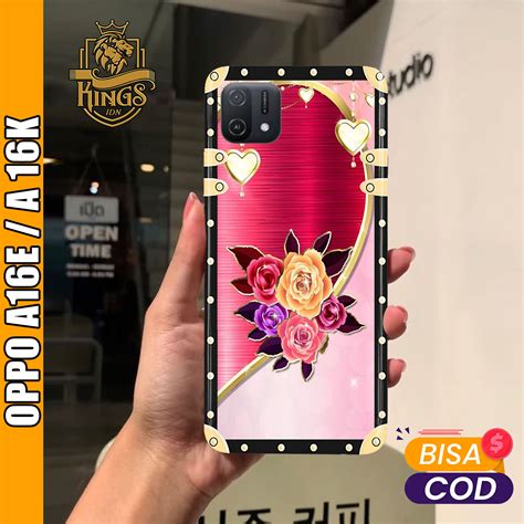 Softcase Glass Kaca Oppo A E A K Terbaru Case Motif Bunga