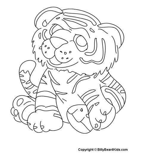 Coloring Detroit Tigers Pages Mascot Template Sketch Coloring Page