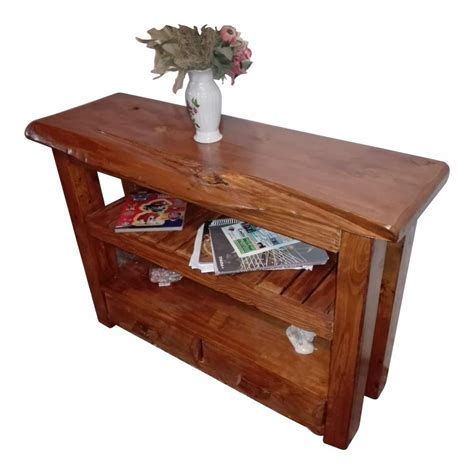 Mesa Auxiliar O De Arrime En Madera Rustica Living Comedor