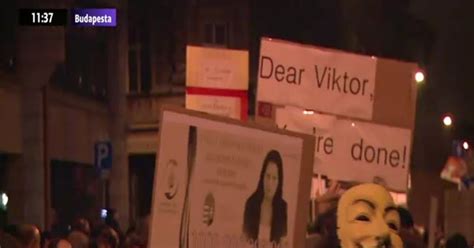 Protest de amploare la Budapesta Mii de oameni au manifestat împotriva