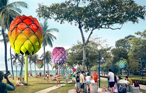 SPARK Architects revives Singapore’s East Coast Park with ’Beach Huts’ produced from recycle waste