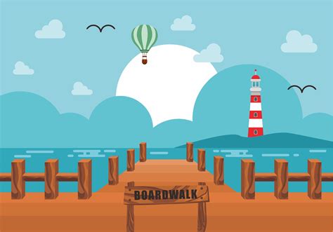 Boardwalk Vector Design 150532 Vector Art At Vecteezy