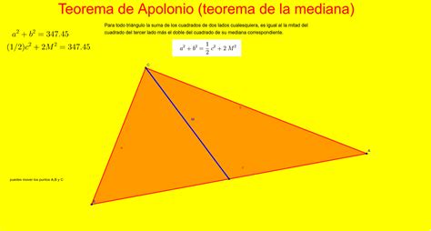 Teorema De La Mediana Geogebra