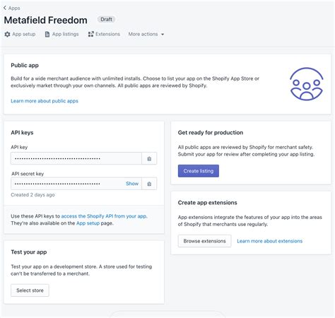 Your App on the Shopify Partners Dashboard