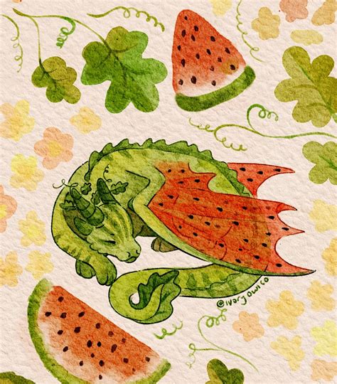 Makayla | Fruit dragons chase the art block away🍉🐉 | Instagram