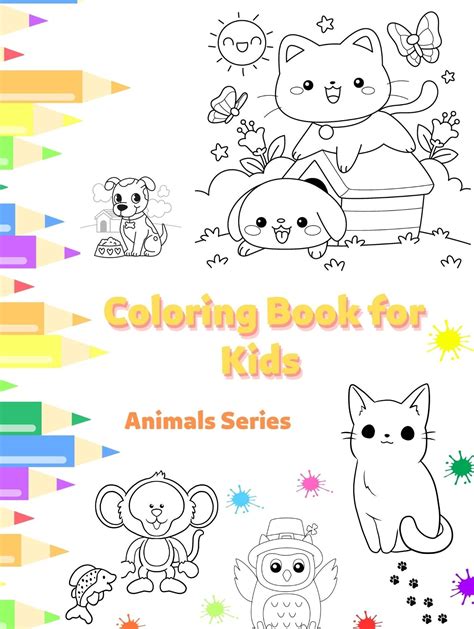 Coloring Book for Kids Animals Series - Etsy