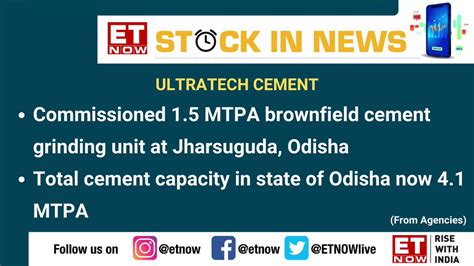 Et Now On Twitter Stockstowatch Ultratech Cement Commissioned