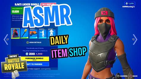 Asmr Fortnite New Rjw Locker Bundle Daily Item Shop 🎮🎧 Relaxing Whispering 😴💤 Youtube