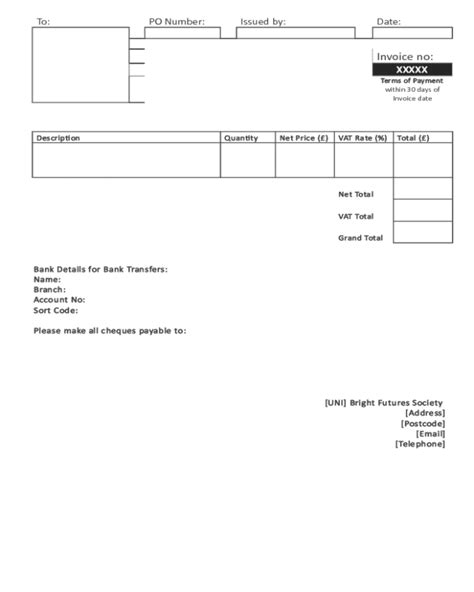 Free Vat Invoice Template Invoice Template Ideas Free Printable Vat