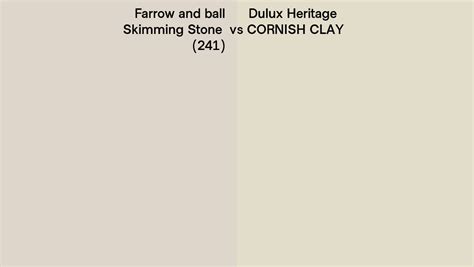 Farrow And Ball Skimming Stone 241 Vs Dulux Heritage Cornish Clay Side By Side Comparison