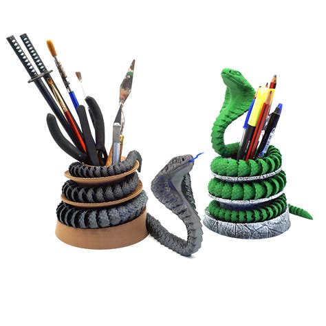 Articulated Cobra Pencil Holder By Mcgybeer Download Free Stl Model