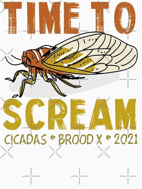 Cicadas Brood X 2021 Time To Scream T Shirt For Sale By Zanyteeco