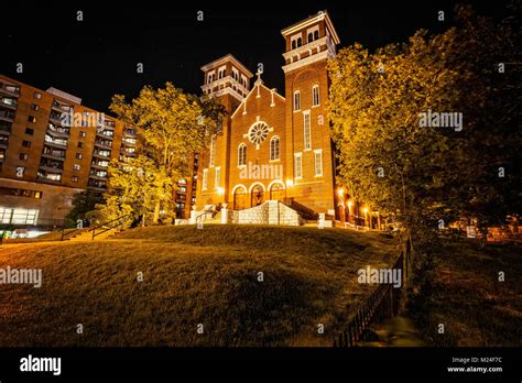 Sudbury's Christ The King Church at night Stock Photo - Alamy