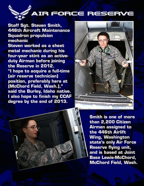 How We Serve Staff Sgt Steven Smith 446th Airlift Wing News