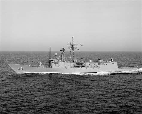 A Port Beam View Of The Oliver Hazard Perry Class Guided Missile