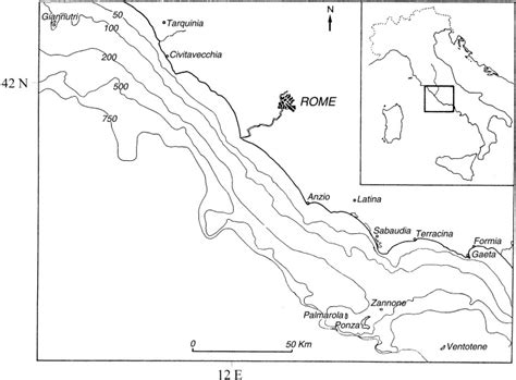 Map of the study area. The depth distribution of A. cuculus ranges from ...