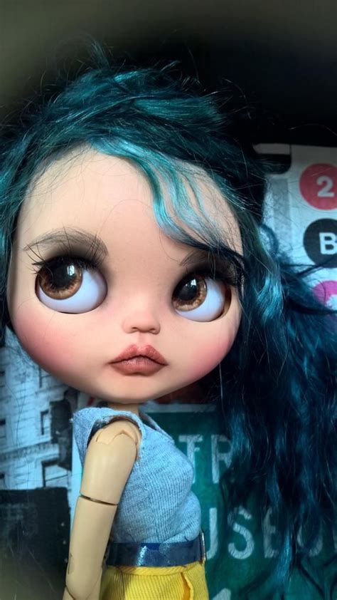 Blythe Custom Ooak Doll With Weft Mohair