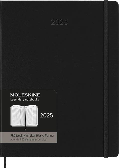 Moleskine PRO 12 Month 2025 Weekly Vertical Planner Hard Cover XL 7