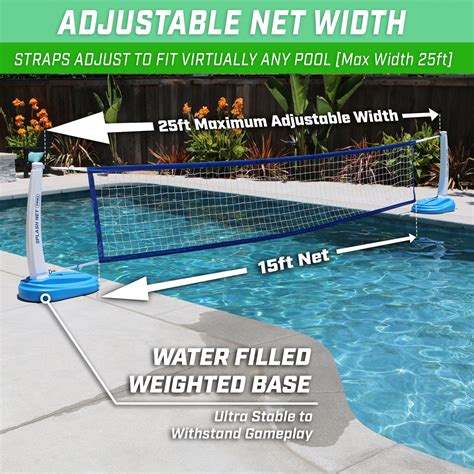 Gosports Splash Net Pro Pool Volleyball Net Blue