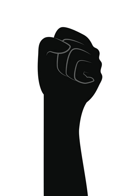 silhouette of one hand with a fist 4059815 Vector Art at Vecteezy