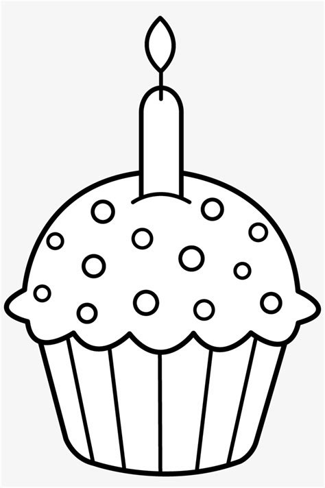 Birthday Cupcakes Clipart Black And White