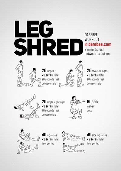 Darebee Workouts Shred Workout Lower Body Workout Leg Workout