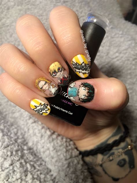 Bakugou Dabi Themed Nails