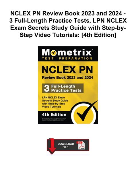 NCLEX PN Review Book 2023 And 2024 3 FullLength Practice Tests LPN