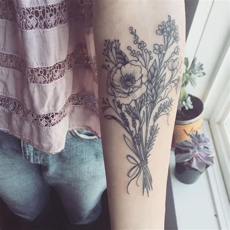 Wildflower Sleeve Tattoo Tattoo Watercolor Flower Designs