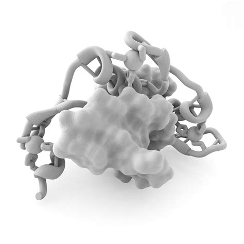 Zinc finger molecular structure 3d print model