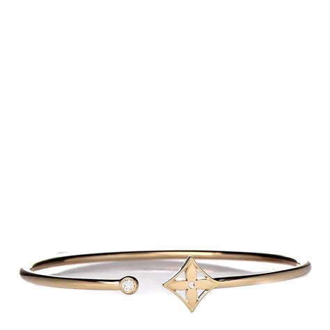 Louis Vuitton K Yellow Gold Diamond Idylle Blossom Twist Bracelet