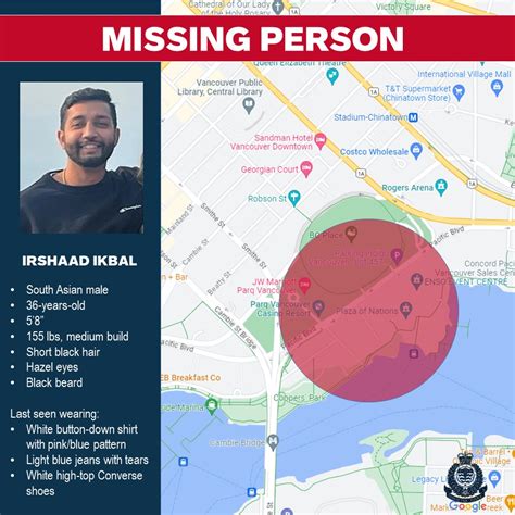 Missing Man In Vancouver Bc Irshaad Ikbal 36 R Missingpersonscanada