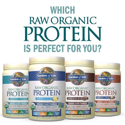 Garden Of Life Raw Organic Protein Unflavored Powder Servings