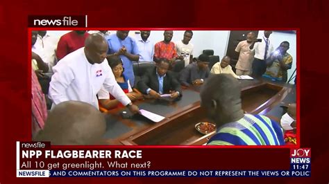 Npp Flag Bearer Race All Get The Green Light What Next